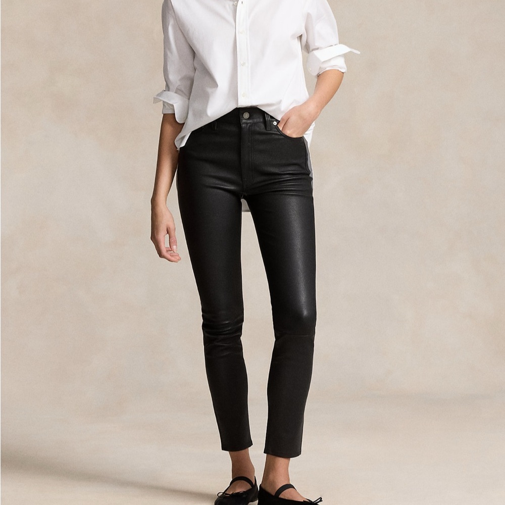 NWOT Polo Ralph Lauren
Lambskin 5-pocket Super-Slim Pant